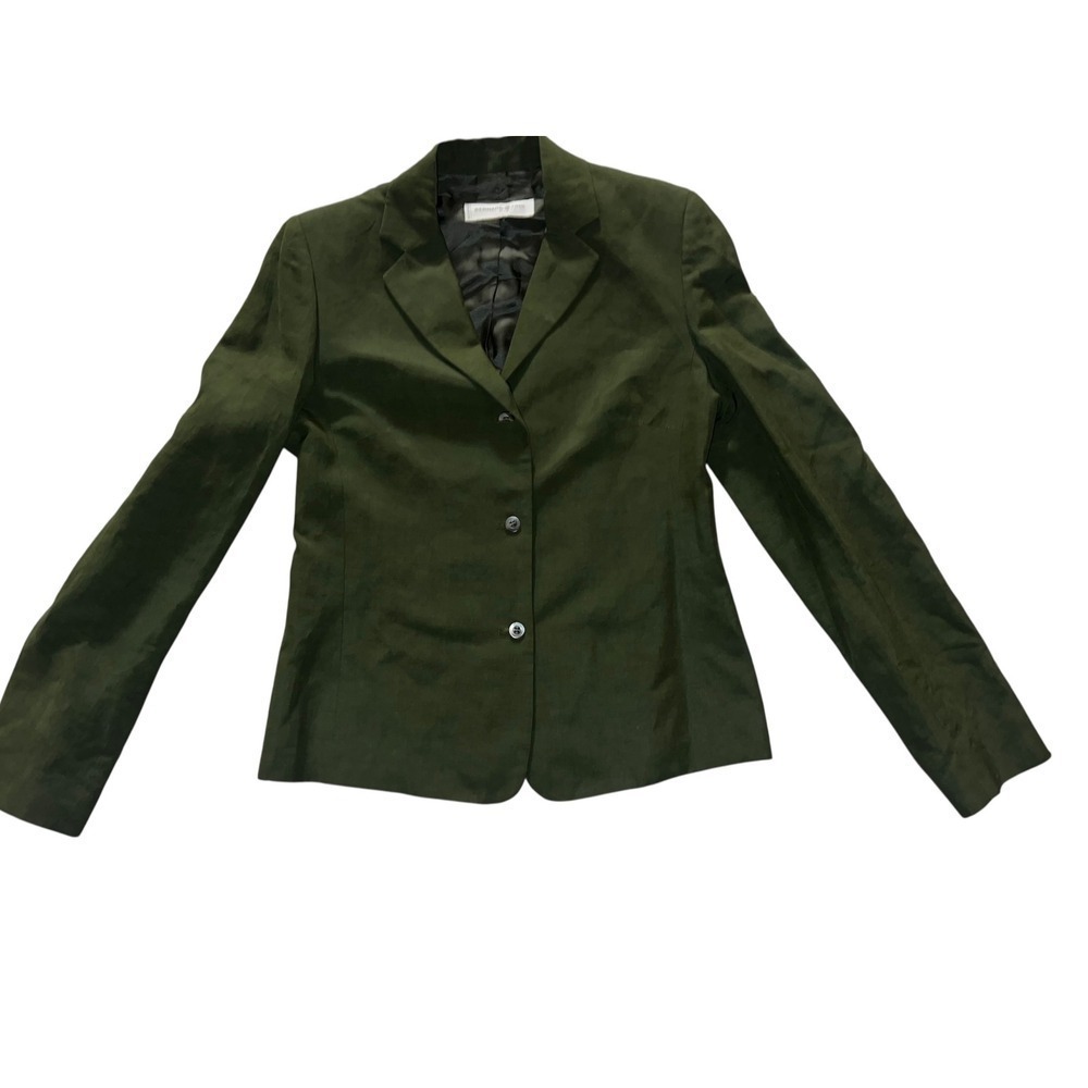 Bernard Zins Green Blazer Sz 4 Preppy Office Siren Tailored Designer Jacket